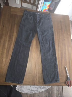 Ring Of Fire Mens Grey Wash Jean Slim Straight Size 33x30